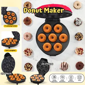 【COD】Donut Maker Elektrik Alat Pembuat Donat Listrik Mesin Cetakan Kue Bulat Mesin Panggang Portable Peralatan Membuat Donut Instan Garansi Pabrik OLL-PMK05