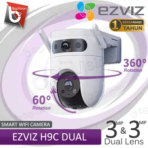 EZVIZ H9C DUAL 3MP 2K WIFI CAMERA PTZ DUAL LENS KAMERA WIRELESS ALARM OUTDOOR
