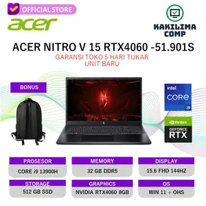 Acer Nitro V 15 Intel Core I9 13900h Ram 32Gb Ssd 1Tb Rtx4060 W11 15.6 FHD 144Hz IPS