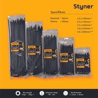 Gambar Kabel Ties Styner Isi 100 Pcs - Putih, 2.5 x  200 mm dari 56 Mart Official Kota Surabaya 3 Tokopedia