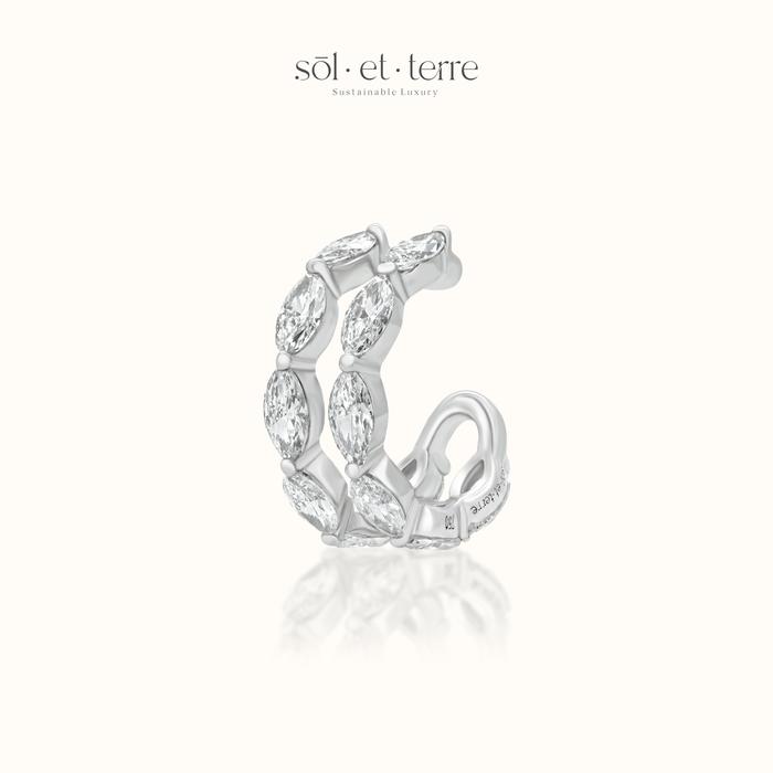 Gambar Sol et Terre - Dual Row Marquise Diamond Ear Cuff - Anting Wanita dari Sol et Terre Kota Administrasi Jakarta Utara Tokopedia