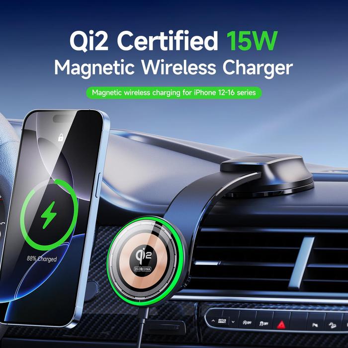 Gambar DUZZONA V3 Wireless Charger Car Holder Magnetic Adjustable dari Phone.Essentials Kota Administrasi Jakarta Utara Tokopedia
