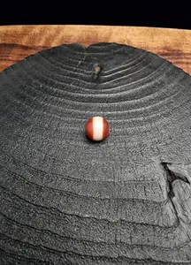 Batu Dzi Akik Red Lapis Bhaisajyaguru Fire Blessed Tibet 9mm E2267