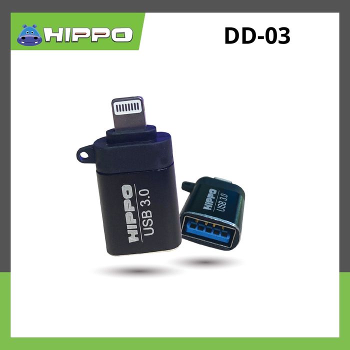Gambar Hippo OTG Dual Drive 03 (DD03) USB To Lightning Black 3.0 Super Speed USB dari Hippo Official Yogyakarta Kota Yogyakarta Tokopedia