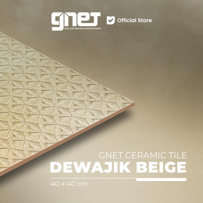 Gambar GNET Ceramic Dewajik Beige 40X40 | Keramik Lantai Rustic dari GNET Official Store Kota Tangerang Tokopedia