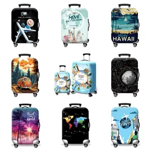 Sarung COVER PELINDUNG Koper Luggage Bag Elastis Motif Cantik