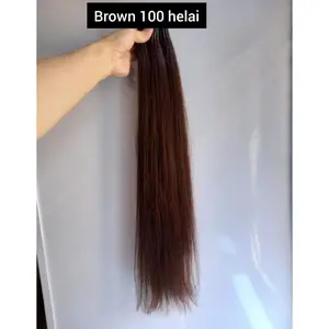 RAMBUT SAMBUNG / HAIR EXTENSION RAMBUT ASLI 60CM PREMIUM BROWN