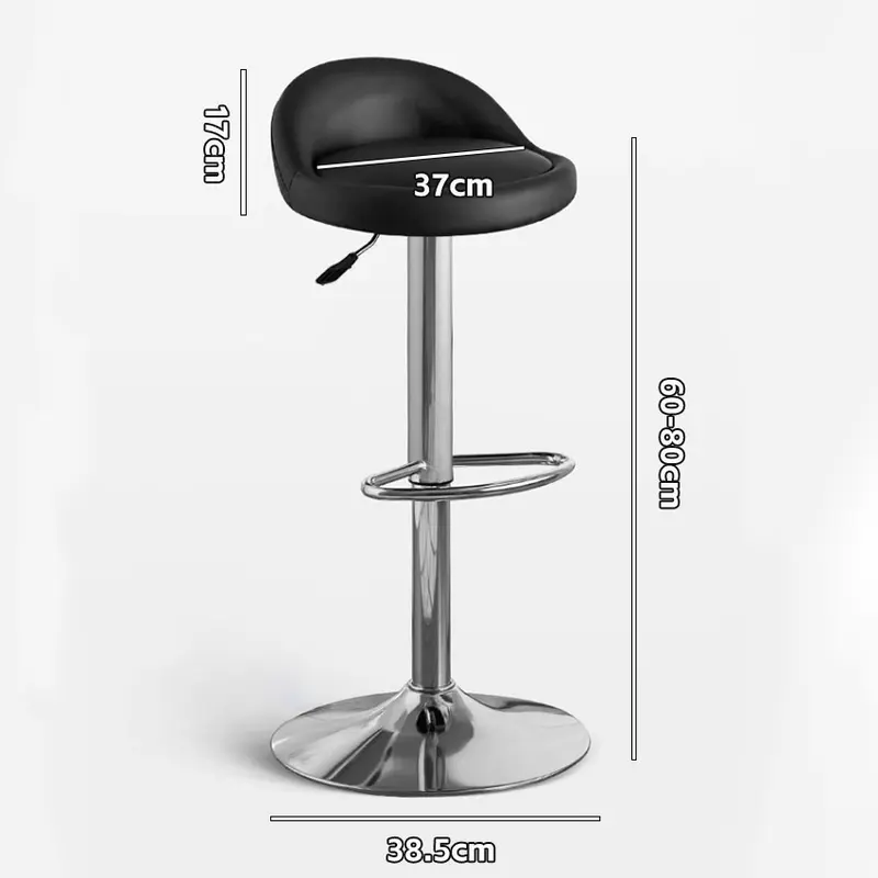 KUCA Kursi Bar Mini Baja Tahan Karat Kursi Barstool Hidrolik Bulat Kursi Cafe Kursi Kitchenset  Dudukan Lapis Kulit Sintetis [ Garansi lima tahun ] 8