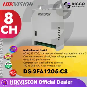 POWERSUPPLY HIKVISION DS-2FA1205-D8 8PORT 12V 1A