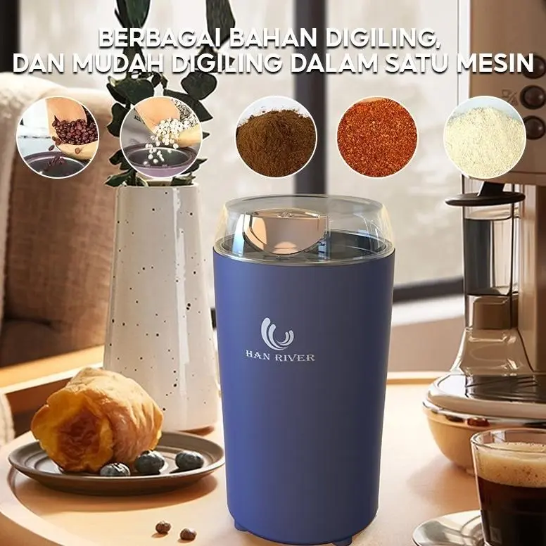 COFFESHP 【Pengiriman Dari Medan】HAN RIVER Grinder Electric Coffee Grinder Blender Serbaguna Giling Biji Kopi 1