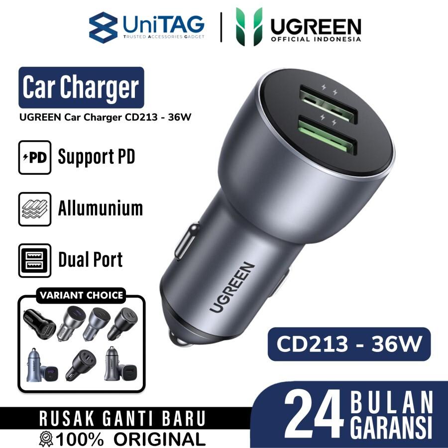 Car Charger Dual Port USB A/Type C UGREEN 52.5W PD QC Fast Charging