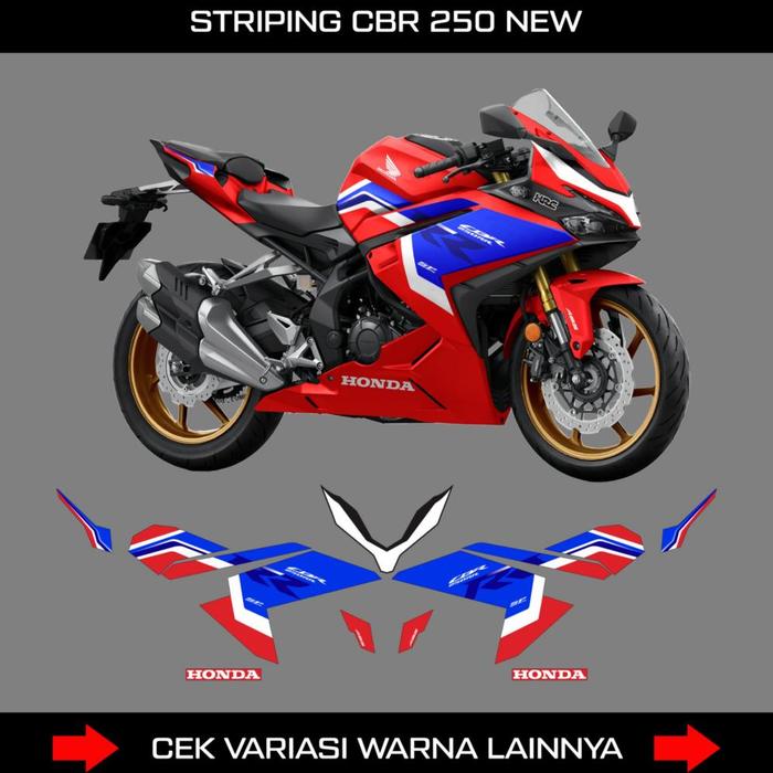 Honda cbr250rr ステッカー 青 Jual STRIPING CBR250RR EDISI TRICOLOR STIKER DECAL SEMI FULL BODY MOTOR HONDA CBR 250RR NEW - 02 - Kota Administrasi Jakarta Barat - Jm Striping