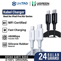 Gambar UGREEN Kabel Data Fast Charging iPad Air Pro USB Type C Lightning MFi Cable - C-C Braided, 1m, Black dari UniTAG Store Kota Administrasi Jakarta Barat 1 Tokopedia
