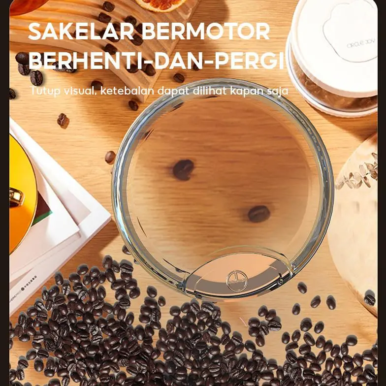 COFFESHP 【Pengiriman Dari Medan】HAN RIVER Grinder Electric Coffee Grinder Blender Serbaguna Giling Biji Kopi 6