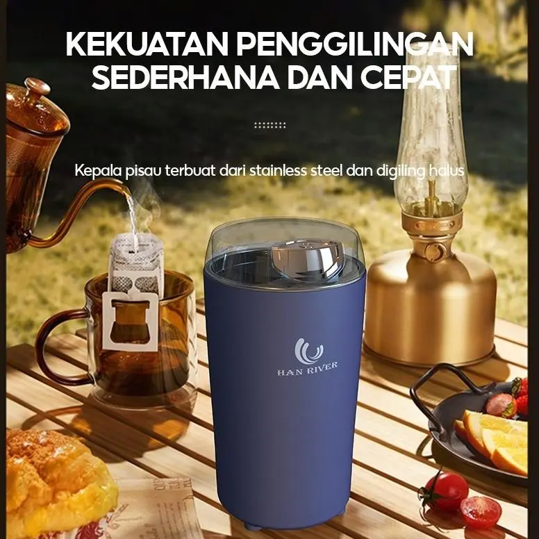 COFFESHP 【Pengiriman Dari Medan】HAN RIVER Grinder Electric Coffee Grinder Blender Serbaguna Giling Biji Kopi 2