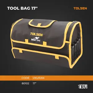 Tas Perkakas Kerja Tool Bag 17" Tas Perkakas Kerja Box Tempat Peralatan Alat Tukang Hardware 80102 Tolsen