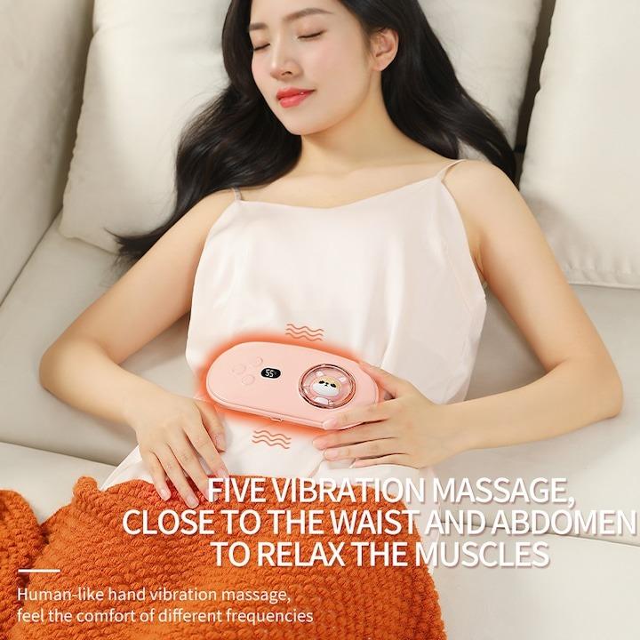 Alat Pijat Perut Terapi Nyeri Menstruasi Kompres Panas 5 Level - KP5 - Pink