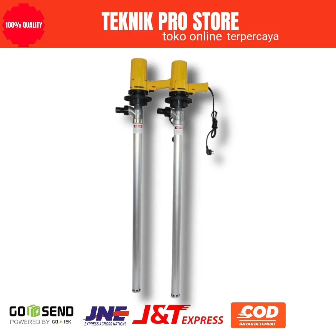 Drum Pump electrik 220V SUS 304 DPP 550 Pompa Drum Oli/Solar/kimia