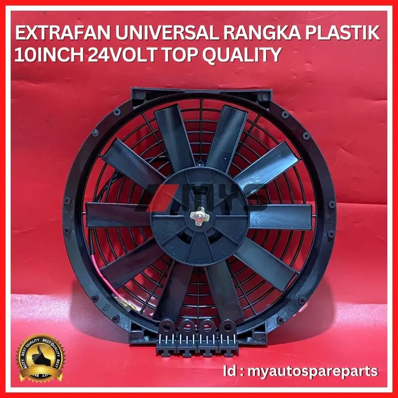 Extra Fan AC Mobil Universal 10 inci 24 VOLT extrafan rangka PLASTIK 1