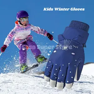 SASA BEBE Sarung Tangan Musim Dingin Anak-anak TQ090 TQ091 Antiselip Tahan Angin untuk Ski & Snowboarding Usia 6-15 Tahun