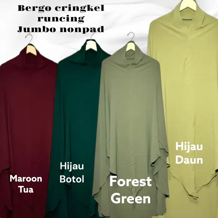 Gambar Khimar Pinguin JUMBO Model NONPAD Bahan CRINKLE AIR FLOW II dari Citra Kerudung Official Jakarta Barat 4 Tokopedia