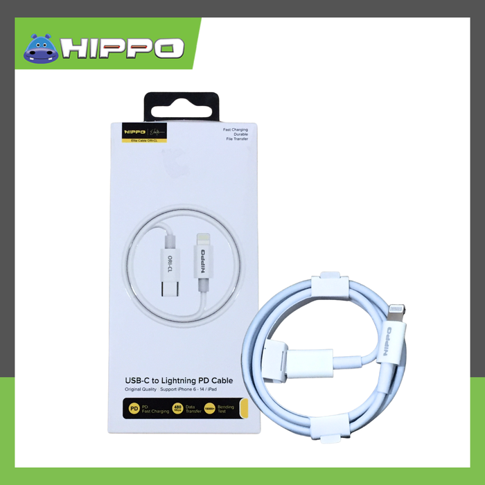 Gambar HIPPO ELITE CABLE CHARGING ORI 30W C TO L WHITE NEW KABEL dari Hippo Official Yogyakarta Kota Yogyakarta Tokopedia