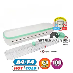 [TERBARU] Mesin Laminating Dokumen Mode Panas Dingin Plus Alat Potong Kertas