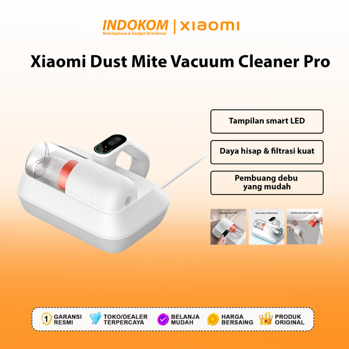 Gambar Xiaomi Dust Mite Vacuum Cleaner Pro | Daya hisap cyclone 14 kPa dari Indokom Store Kota Administrasi Jakarta Pusat Tokopedia