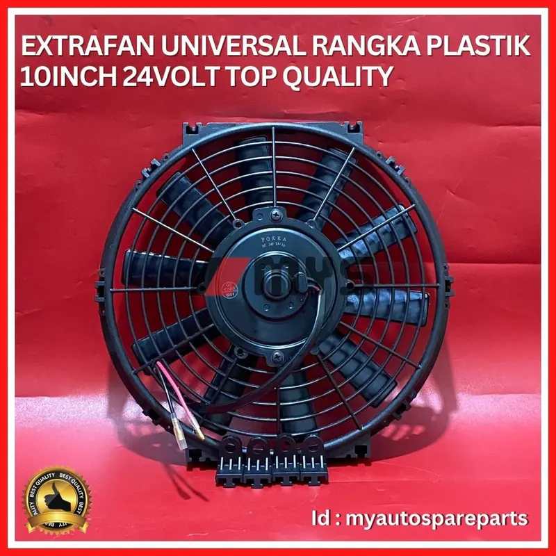 Extra Fan AC Mobil Universal 10 inci 24 VOLT extrafan rangka PLASTIK 0