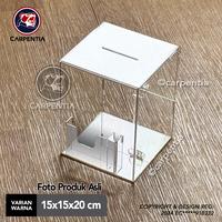 Gambar Carpentia Kotak Saran Akrilik dengan Kantong - Kotak Amal / Tips / Tempat Pulpen Kertas - 15x15x20 cm - Tipe CK Kantong dari Carpentia Indonesia Kota Tangerang Selatan 1 Tokopedia