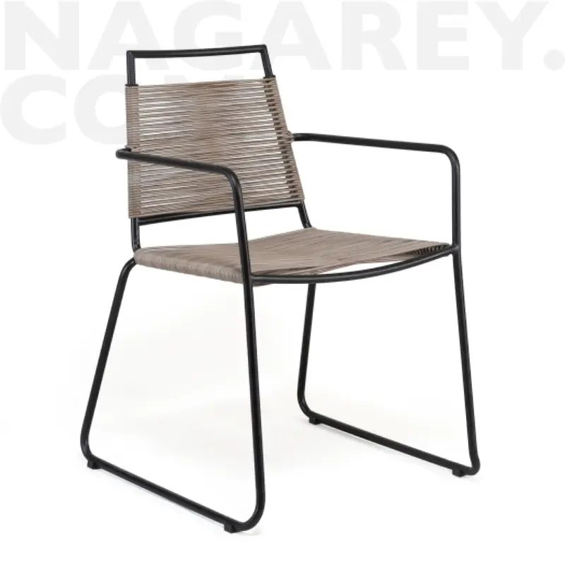 Midsommar Kursi Makan Sandaran Tangan Luar Ruangan Teras Dining Chair 0