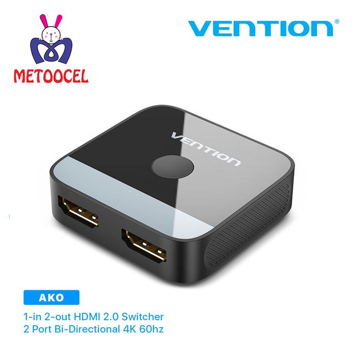 Gambar Vention AKO HDMI 2.0 Switcher 2in 1Out 1in 2Out 4K 1080P AKOBO 2 Port HDMI dari Metoocel Official Kab. Jember Tokopedia