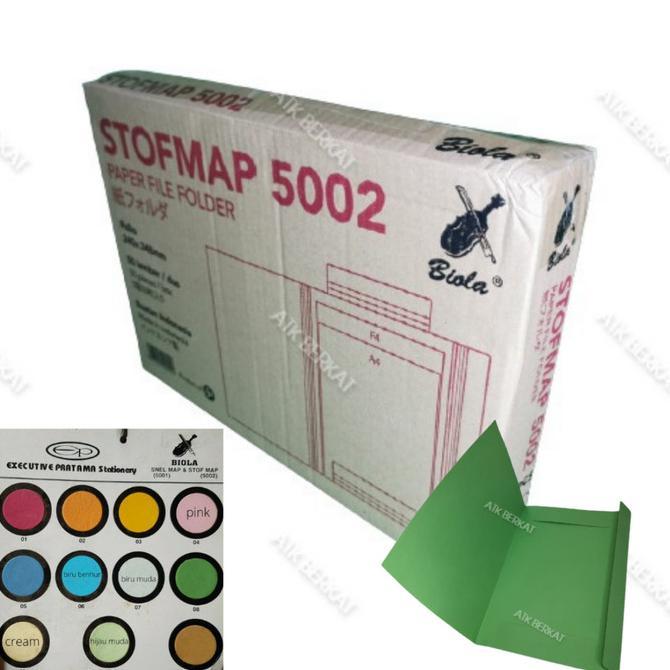 Jual [50pcs] Map folder Kertas stopmap buffalo Biola 5002 - Hijau Tua ...
