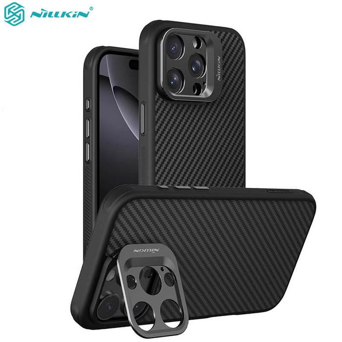 Gambar Nillkin CarboProp Aramid Case iPhone 16 Pro - for iPhone 16 Pro - Camshield Mag Magsafe for Magnetic Magnet Holder Carbon Casing Cover Stand Kickstand Shock Proof Original 16p dari Logay Acc Kota Bandung Tokopedia