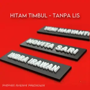 Papan Nama timbul - Name tag akrilik non lis premium