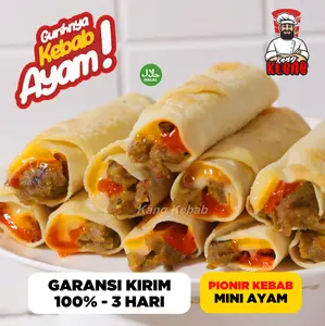 KANG KEBAB MINI AYAM ISI 10 PCS CEMILAN FROZEN HALAL