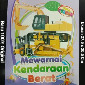 Buku Anak Mewarnai Kendaraan Berat Full Colour