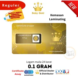BABY GOLD Logam Mulia Emas Murni Mini 0.1 Gram