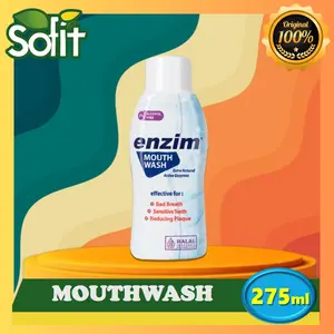 Enzim Mouthwash 275ml - Enzym Obat Kumur Mulut - Bebas Alkohol - Larutan Penyegar Mulut - Sofit