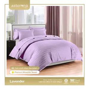 QUILT COVER/DUVET COVER/SARUNG DUVET MICRO BAMBOO SALUR LAVENDER