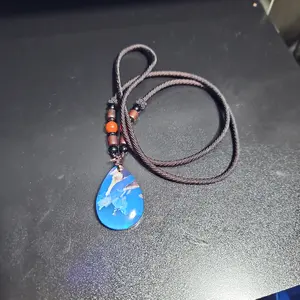 BLUE AMBER SUMATRA TEARDROP UV REACTIVE KALUNG TALI KOREA HANDMADE