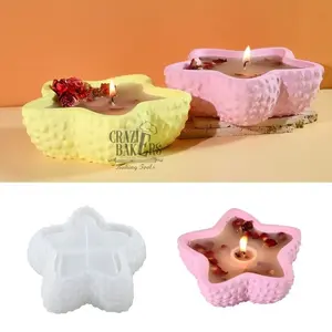 Cetakan SIlikon Resin Starfish Candle Cup JarHolder - Bintang Laut
