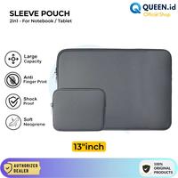 Gambar QUEEN Pouch Sleeve Tas Sarung Laptop Notebook Tablet Tab Case 13 inch 13" Protective Universal - BLACK dari Queen-id Kab. Tangerang 1 Tokopedia