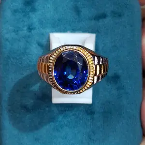 Cincin Batu Permata Blue King Sapphire Super Kualitas dan Super Quality Dim 10×12