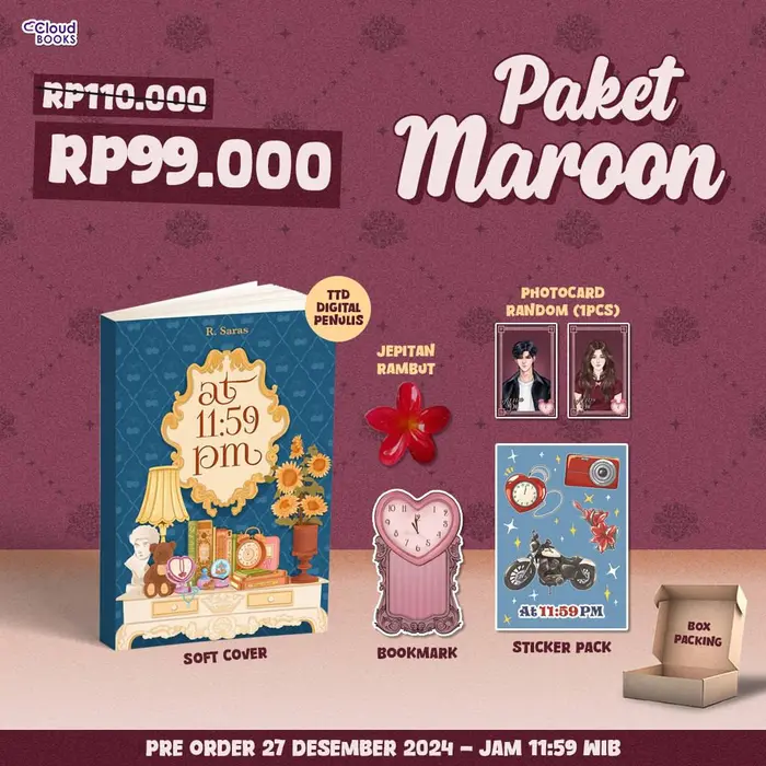 Gambar PRE ORDER - Buku Novel - At 11:59 PM - R.Saras - Cloudbook Publishing - Bumifiksi dari BumifiksiJogjakarta Kab. Sleman 5 Tokopedia