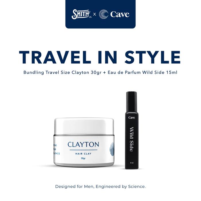 Gambar SMITH MEN SUPPLY x CAVE - Bundling Travel Size Clayton 30gr + Eau de Parfum Wild Side 15ml Pomade Pria Rambut Lepek dari Smith Men Supply Kota Administrasi Jakarta Selatan Tokopedia