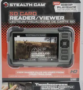 Layar Monitor Pemutar Video Kamera Trap | Stealth Cam SD Card Reader/Photo & HD Video 1080P Viewer | Durable Water-Resistant Housing | 4.3" Color LCD Screen | Wrist Lanyard