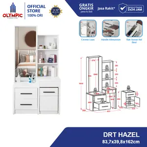 Olympic DRT Hazel / Dressing Table / Meja Rias / Gold Series