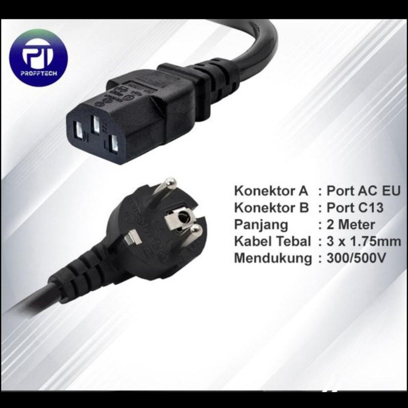 Kabel Power PC Merk Profftech 1.5M Tebal Original - Shop | Tokopedia
