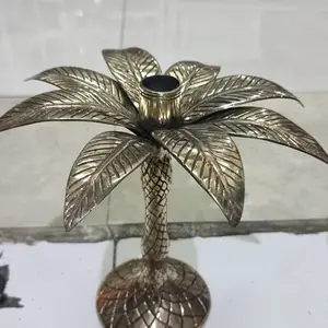 brass candle light holder palm